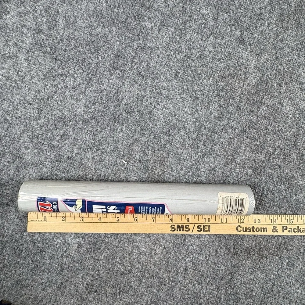Vintage 90s Y2K Rubbermaid Shelf Drawer Liner 12in‎ x 10ft Lite Adhesive  Gray